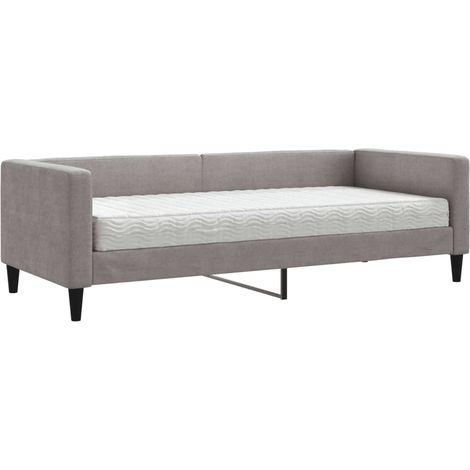 Maison Exclusive - Divano Letto con Materasso Tortora 80x200 cm in Tessuto