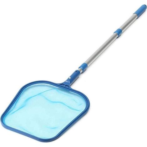 Épuisette de piscine avec manche télescopique 35,6 à 104,1 cm en maille filet robuste pour - (1/5)
