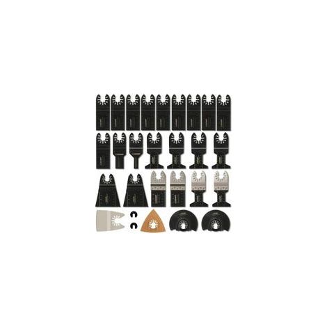 Accessoires pour lames de scie multi-outils 28 pièces Accessoires pour outils oscillants multifonctions Lame de scie sabre pour Fein Multimaster, Dremel, Bosch, Makita, Dewalt et plus (1/5)