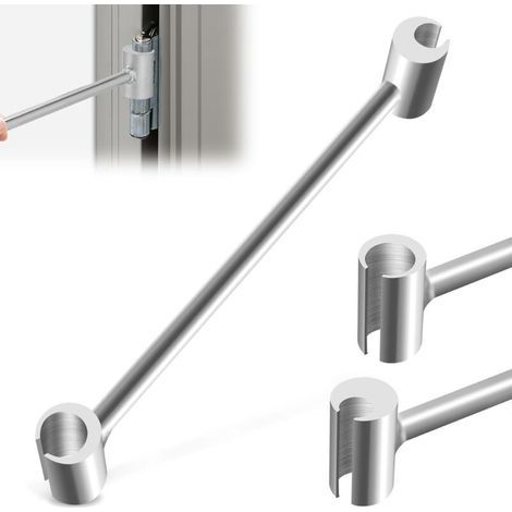 Outil de réglage de charnière 14-19mm – Clé à double tête en acier – Longueur 21 cm pour portes coupe-feu – Réduction de la fatigue des mains (1/5)