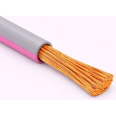 Câble Fil Unipolaire H05V-K sec. 0,50 mmq Gris/Rose