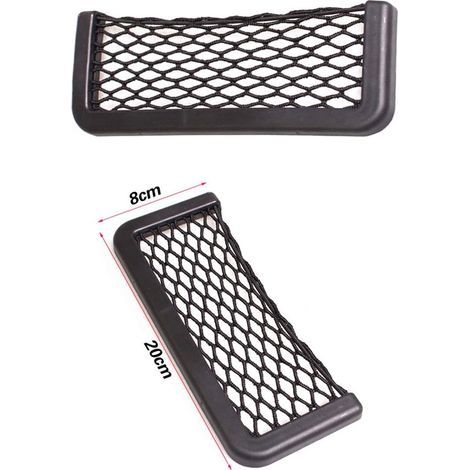 Lot de 2 Filets de Rangement pour Coffre de Voiture Noir Magique 20x8 cm (1/5)