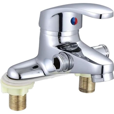 Mitigeur pour vasque, chromé, eau chaude/froide, pour lavabo (1/3)