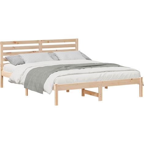 Maison Exclusive - Estructura de cama Marrón 150 x 200 cm Madera
