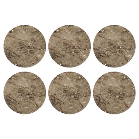 POSAVASOS Mármol - Marrón - Purpurina Set de 6 10x10