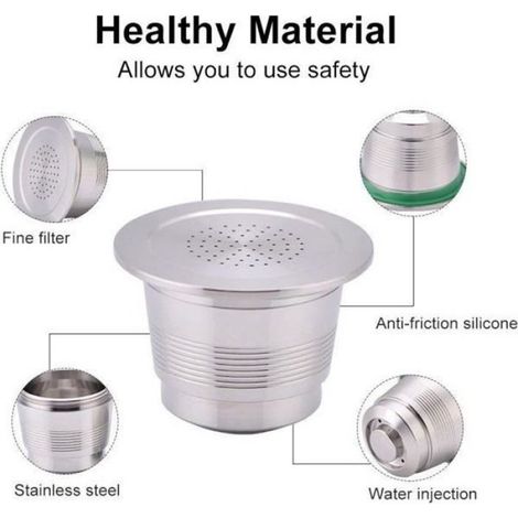 Outil de Café pour Nespresso Machine à Café Réutilisable Capsule De Café Rechargeable (1/3)