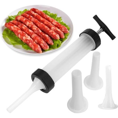 Machine à saucisses manuelle, poussoir à saucisses, outil pour fabriquer des boulettes de viande, outil pour saucisses maison, poussoir à viande (1/5)