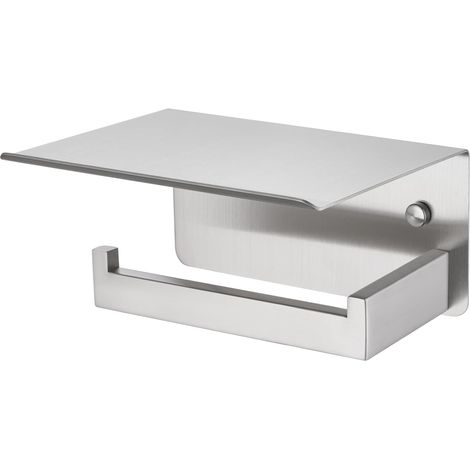 Toilettenpapierhalter aus gebürstetem Nickel, links davon ein Toilettenpapierrollenhalter aus Edelstahl 304, zur Wandmontage.
