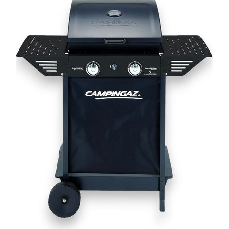 Barbacoa de gas de acero de 2 fuegos con ruedas y tapa con termómetro XPERT 100 L PLUS