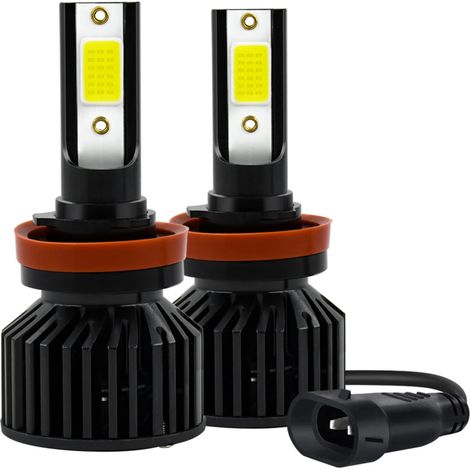 2 ampoules LED pour phares de voiture, kit de conversion tout-en-un pour feux de route LED H11 40W, étanche IP67 (1/5)