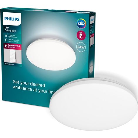plafonnier Izso AIO 24W rond, télécommande sans fil incluse, blanc chaud à blanc froid (1/5)