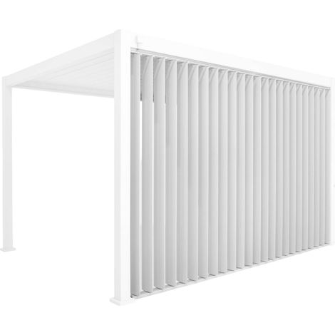 Vertical adjustable louver panel 4m for Triomphe pergola 4x3m white