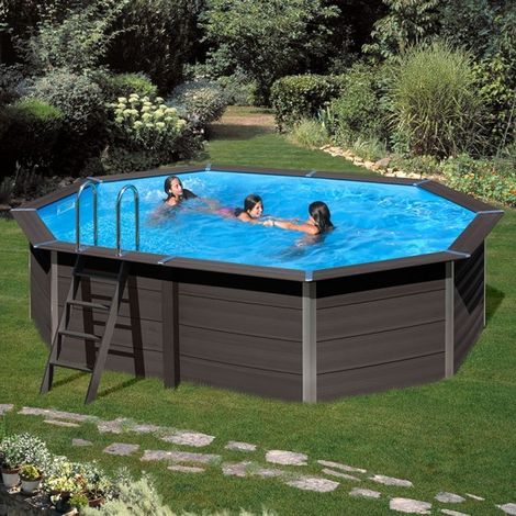PISCINA GRE OVALADA KPCOV52L COMPOSITE AVANTGARDE 5.24 MTS X 3.86 MTS X 1.24 MTS DE ALTO CON FOCO (1/5)