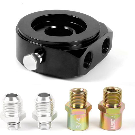 Accessoires pour manomètre de pression d'huile : manomètre de température pour machine à huile, adaptateur AN10 (noir et blanc) (1/4)
