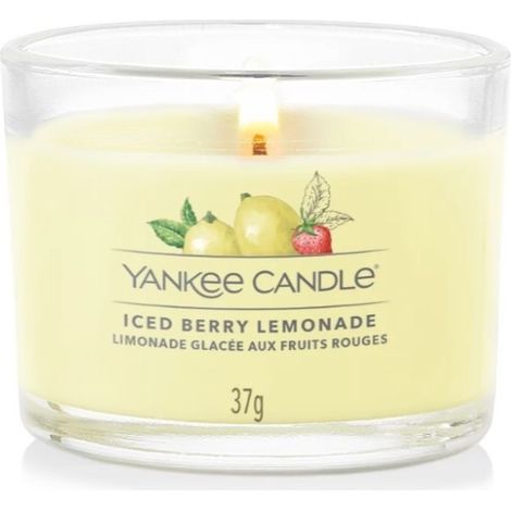 Yankee Candle Iced Berry Lemonade bougie en cire Rond Pamplemousse, Citron, Malt, Sucre, Mandarine, Vanille, Violet Jaune 1 pièce(s) (1/3)