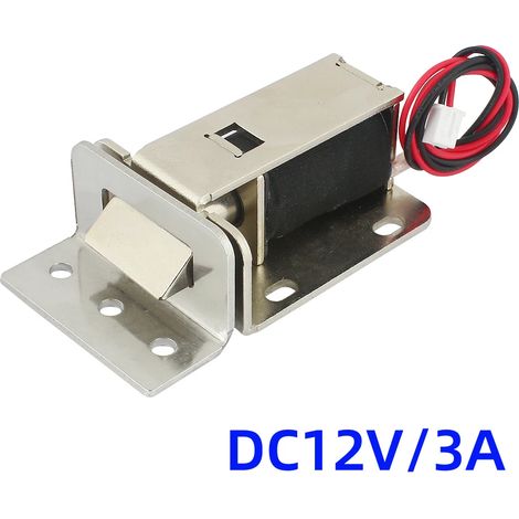 Serrure électromagnétique renforcée, 12 V/24 V CC, verrouillage de porte, contrôle d'accès, résistance à la traction 150 kg, avec boucle. (1/5)