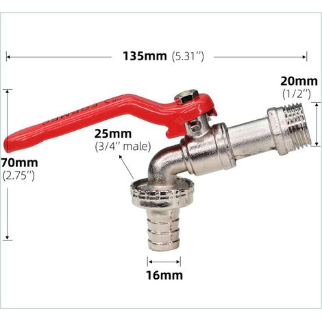 Buse d'arrosage en alliage de zinc, robinet Fauset antirouille haute pression pour arrosage automatique. (1/5)