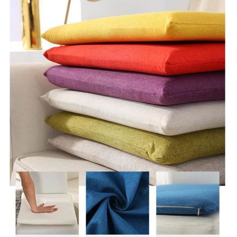 Coussin de Chaise, Lot de 2 Coussin de Siège 40x40 cm Coussin de Mousse Rembourré Antidérapant Doux,J (1/4)