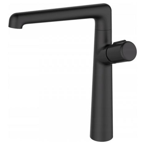 Robinet d'évier sur pied Pretto Black Laveo avec bec en L (1/2)
