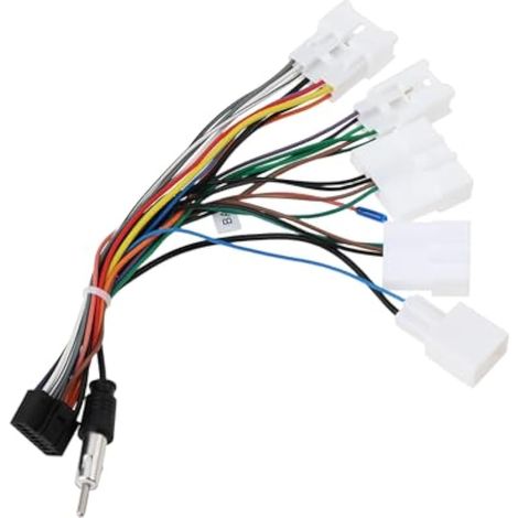 Faisceau de câblage autoradio 16 broches compatible avec tous les modèles Toyota de 2004 à aujourd'hui (version basse) (1/4)