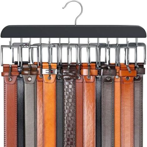 de Ceinture pour Placard Ceintures, Organisateur de Ceinture, Accessoires de Placard avec 14 Crochets, Porte-C Onglet (1/4)