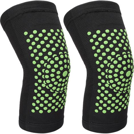 Paire de Genouillères Chauffantes Anti-Froid, Manchettes de Sport Élastiques en Tricot, Protection Articulaire Noire, Lot de 2 (1/5)