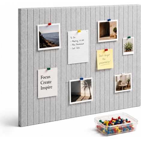 Self-Adhesive Felt Pinboard, Light Brown, 120x90 cm (1/5)