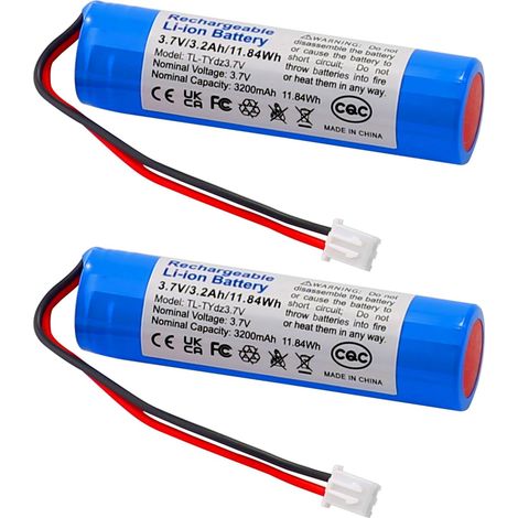 Wiederaufladbare Akkus 3,7 V 3200 mAh Li-ION PH2.0 XH2.54 Stecker (2 Stück (3200 mAh XH2.54)) (1/5)
