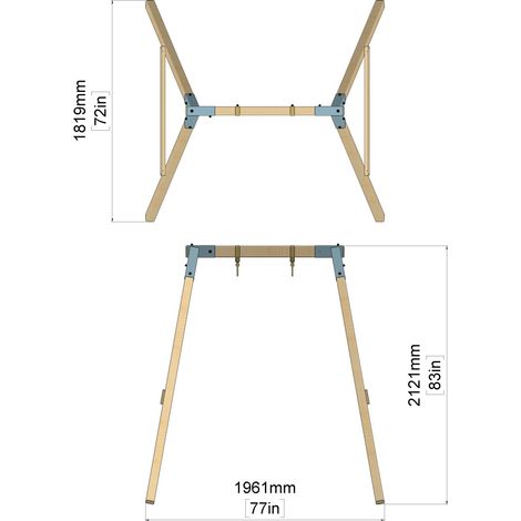 Premium Single Swing - Baby Navy Blue (1/5)