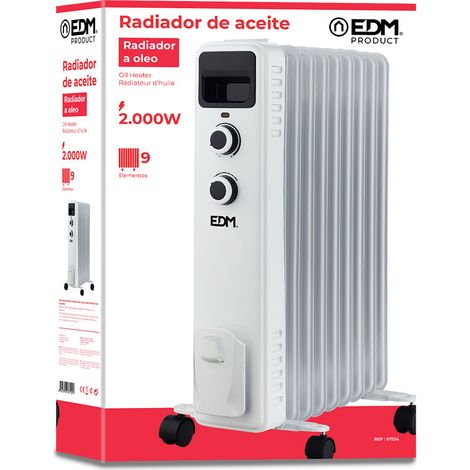 Radiador de aceite de 9 elementos 2000w Tamaño especial Edm. (1/2)