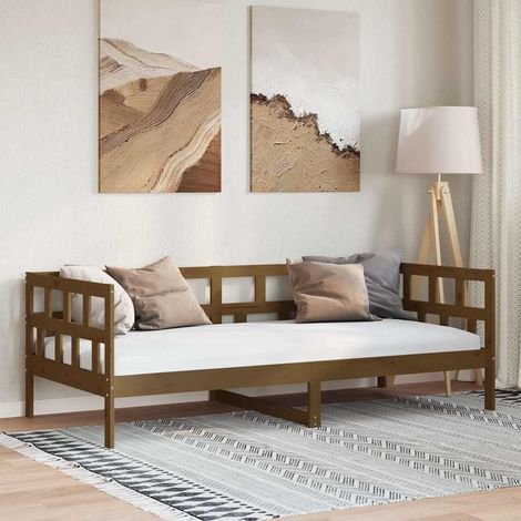 Day Bed  Honey brown  Solid pine wood  Standard   Convertible vidaXL (1/5)