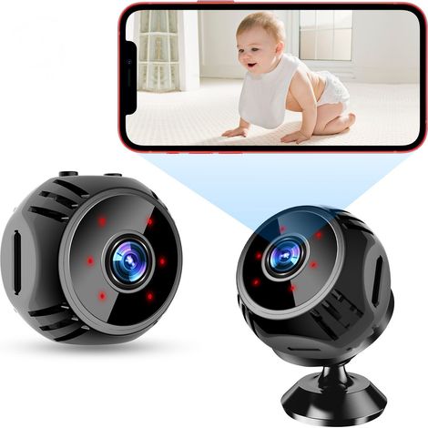 Caméra de surveillance sans fil - support rotatif - idéale pour la surveillance intérieure des animaux domestiques et des bébés. (1/5)