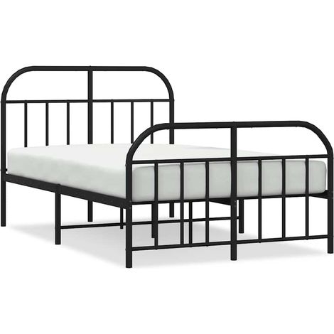Maison Exclusive - Giroletto con Testiera e Pediera Metallo Nero 120x190 cm (1/5)
