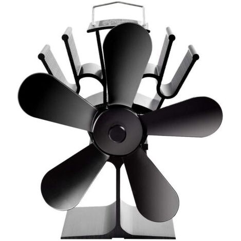 black fireplace fan with 5 blades--DTEKGAZ