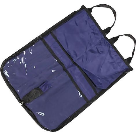 Sac à outils de jardin compatible avec sac fourre-tout fleuri bleu rectangulaire pour femme, résistant à l'usure, 47,5 x 32,5 cm, 1 pièce (1/5)