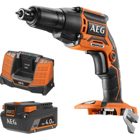 Pack AEG 18V - Cacciavite senza spazzola per stuccatori - Batteria 4.0 Ah - Caricabatterie (1/5)