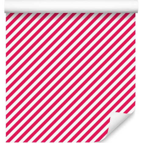 Papier peint à rayures rose poudré, fond rose poudré 50x1000 cm (1/5)