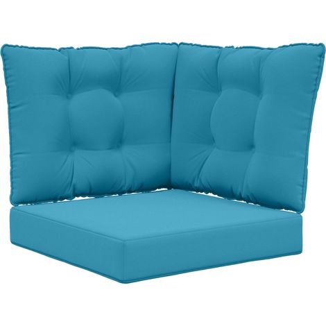 Outdoor Sofa Cushion 3 pcs Royal Blue Polyester vidaXL