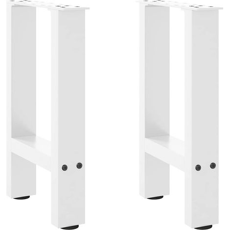 Couchtischbeine Weiß 2 Stk. 28x(42-43) cm Stahl