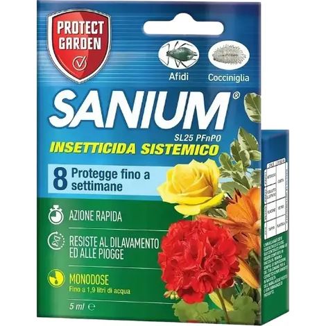 PROTECT GARDEN Sanium SL25 5 ml insecticide systémique SBM plantes comestibles - 100 mt - 15x21 mm