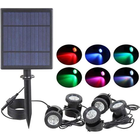 Lumière Solaire De Paysage Extérieur De LED Split RGB Aquarium Pool Light Fish Pond Flood Light Lawn Spot Light