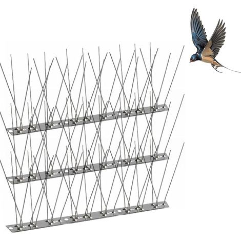 Pic Anti Pigeon, Pic Anti Oiseaux, Pics Anti Moineau, Pique Anti Chat Balcon, Installé sur Les Toits, Les Balcons, Les Fenêtres, Empêche Efficacement Les Oiseaux de Nicher et de Déféquer, 3 (1/5)