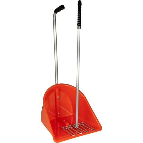 1 Pelle Et Râteau D'écurie, Plastique Et Métal, 78 Cm, Pour Équitation