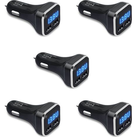 5 chargeurs voiture avec voltmètre et écran LED tension/courant pour 11/Xs S20/S10 (1/5)