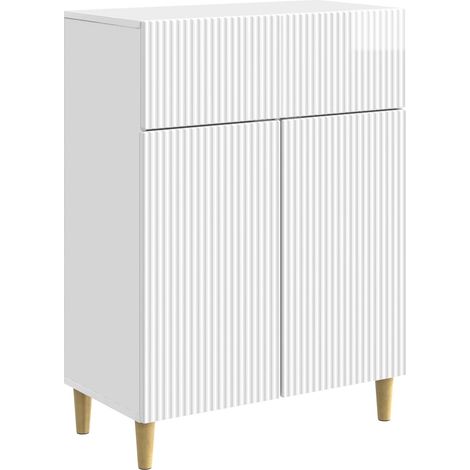 Credenza Bianco Lucido 66 x 34,5 x 90 cm Legno ingegnerizzato vidaXL
