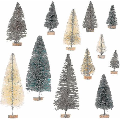 24 petits sapins de Noël réalistes, décorations de table (1/3)