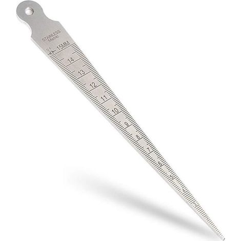 Calibro conico da 1-15 mm, calibro per saldatura, sonda, calibro per intercapedine in acciaio inossidabile metrico/imperiale, strumento di misurazione e in (1/4)