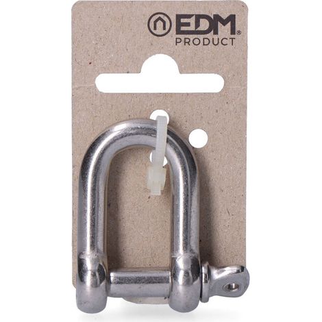 Manille acier inoxydable edm 500 kg argenté 8 mm
