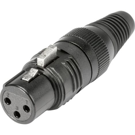 CONNECTEUR XLR HICON HI-X3CF-G FEMELLE DROIT NOMBRE DE PÔLES: 3 NOIR 1 PC(S) (1/2)