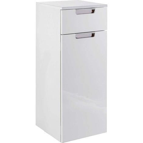 Schildmeyer Rilana 130476 - Armadietto, 88,5 x 33 x 35 cm, bianco lucido (1/2)